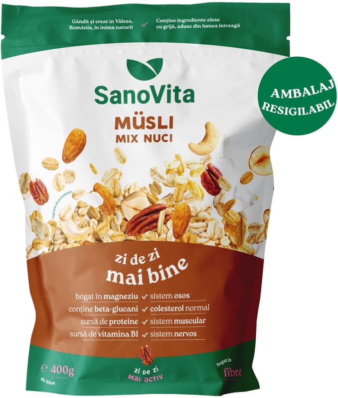 SanoVita Musli cu mix de nuci