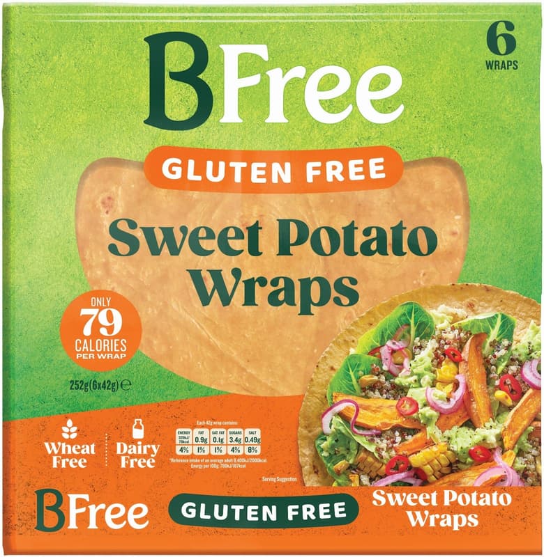 Bfree Tortilla Wraps with Gluten-Free Sweet Potatoes