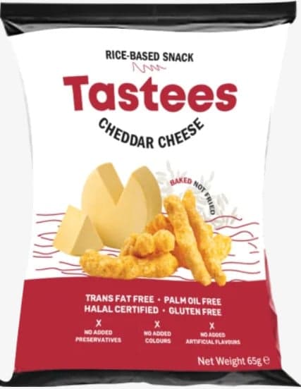 Tastees Rice Snack with cheddar cheese flavor