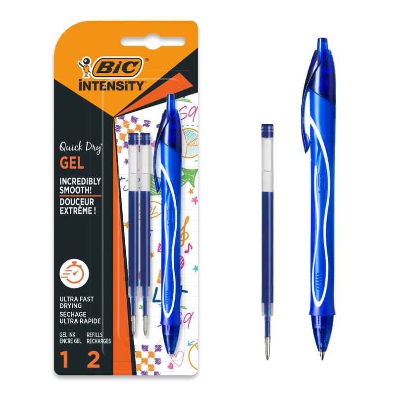 BIC Roller Intensity Gel Quick Dry Rezerve pix, albastru