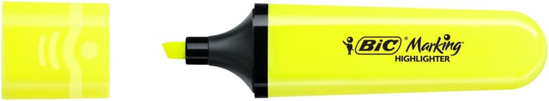 BIC Highlighter Flat Highlighter, Assorted Colors, Neon