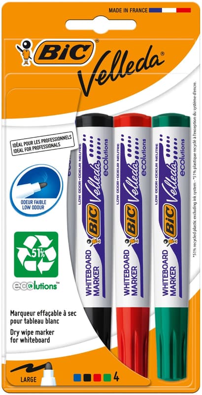 BIC ECO Velleda 1701 Marker, assorted colours
