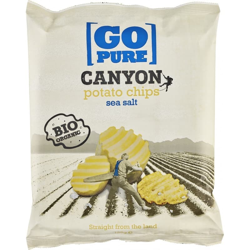 GoPure ECO Chips-uri Canyon din cartofi cu sare de mare fara gluten