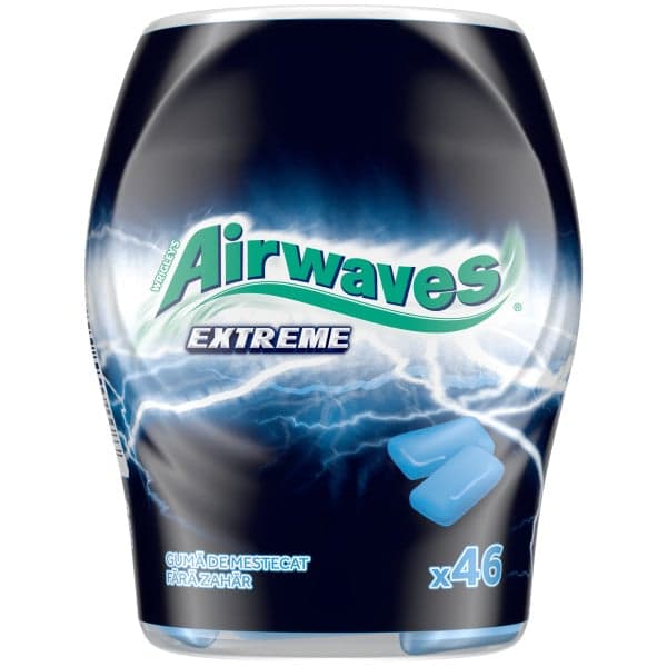Airwaves Extreme sugar-free chewing gum with mint and eucalyptus flavors 46 pcs