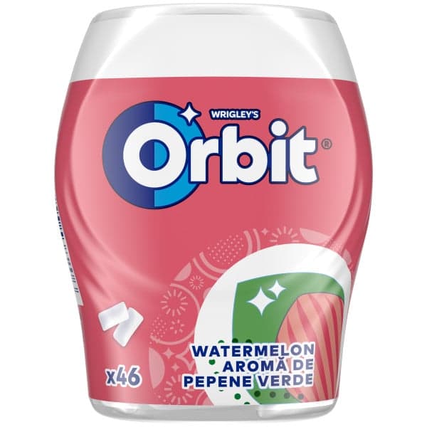 Orbit Watermelon guma de mestecat cu aroma de pepene rosu 46 buc