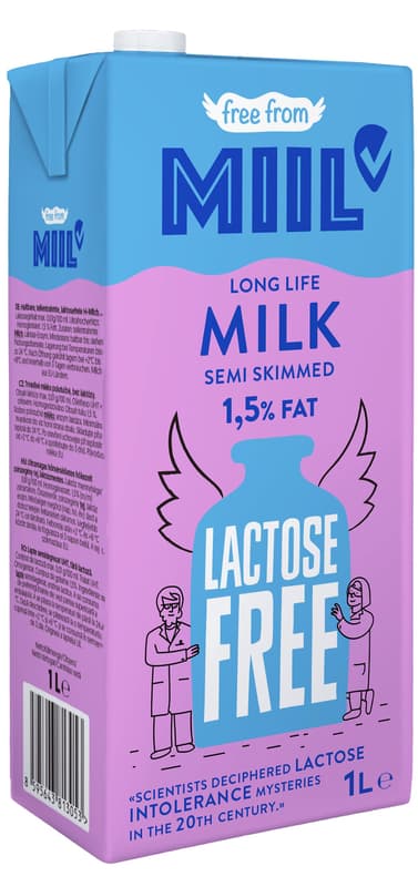 Miil Lapte semidegresat UHT fara lactoza 1,5% grasime