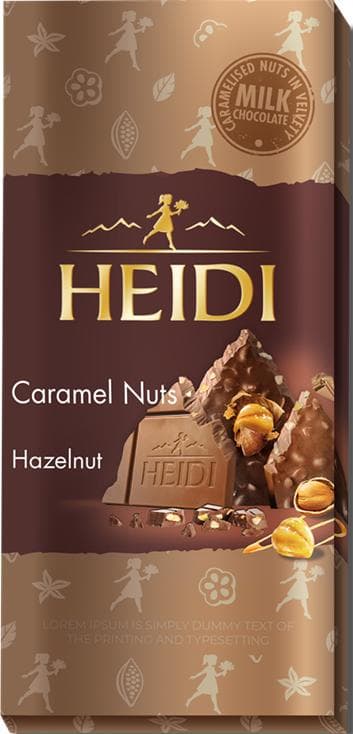 Heidi Caramel Nuts Hazelnuts Ciocolata cu lapte si alune caramelizate