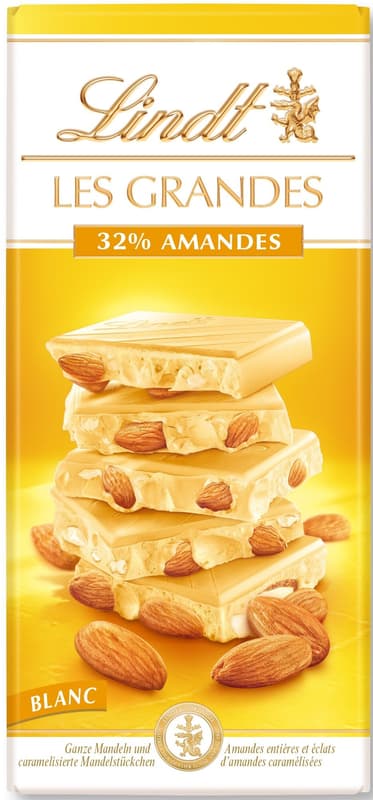 Lindt Grande White chocolate tablet with almonds