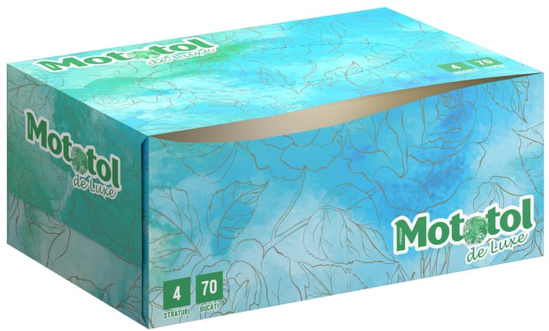 Mototol de Luxe Cutie servetele, 4 straturi, alb