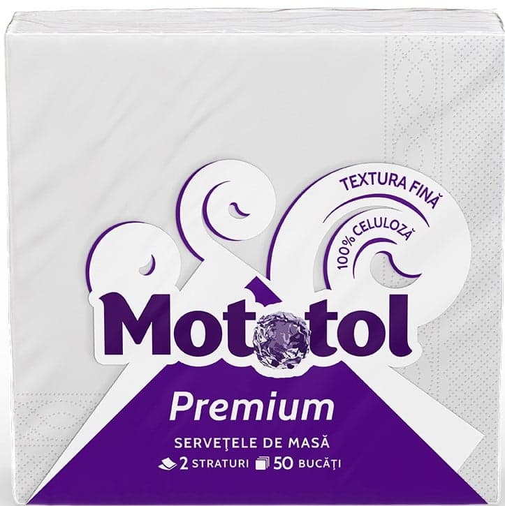 Mototol Daily Napkins, 33x33 cm, 2 layers, white