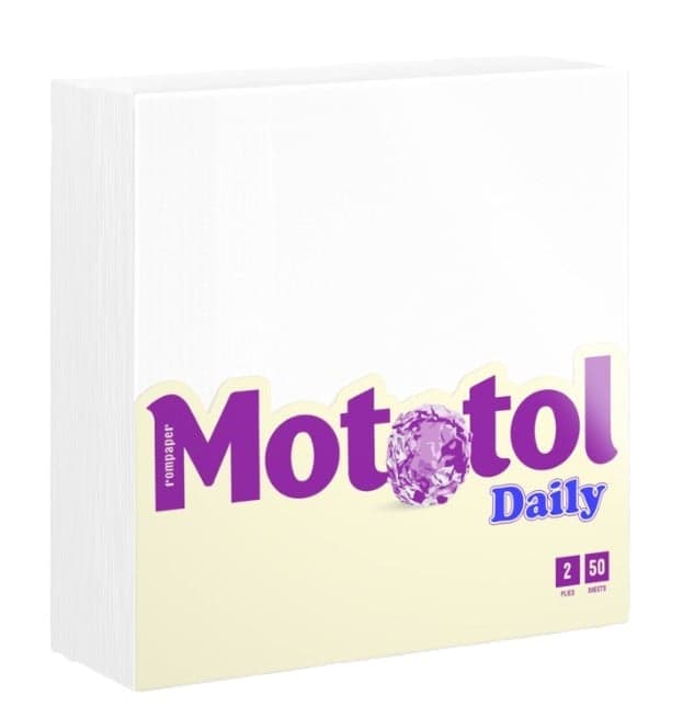 Mototol Daily Napkins, 33x33 cm, 2 layers, white