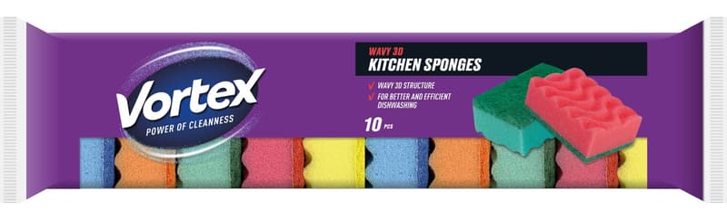 Vortex 3D wave Kitchen Sponges