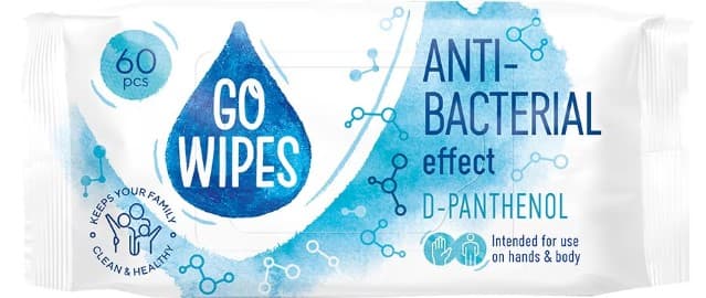 GoWipes Wet wipes with antibacterial effect, D-panthenol