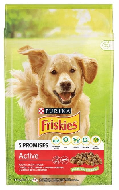 Friskies Active Dog Hrana uscata cu vita pentru caini