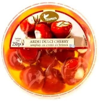 Red Cherry Peppers Filled With Spicy Cream Cheese