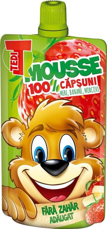 Tedi mousse capsuni