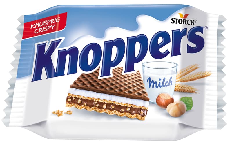 Knoppers Napolitana cu lapte si alune de padure
