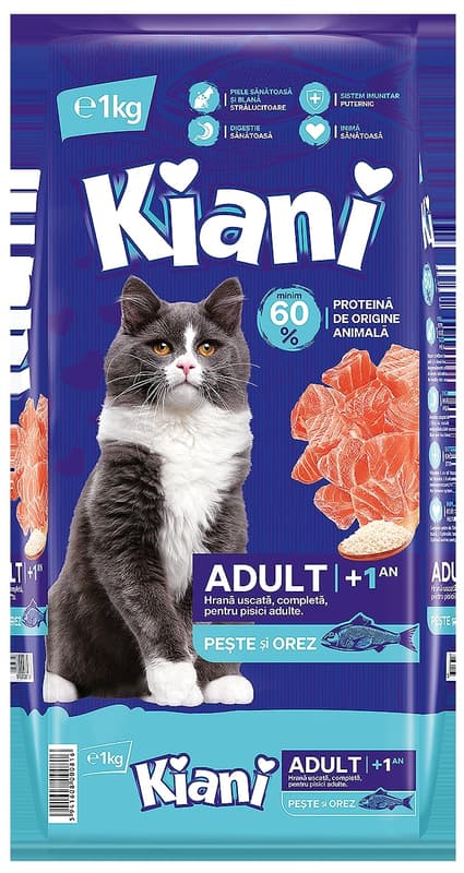Kiani Dry Adult Cat Food with Fish and Rice
