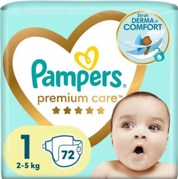 Pampers Premium Care Diapers size 1.2-5 kg