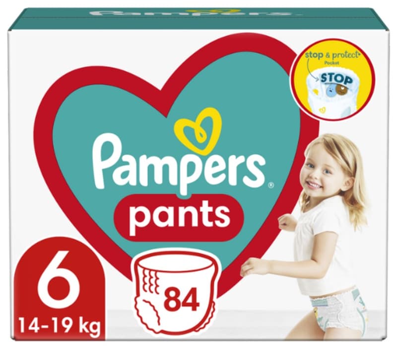 Pampers Pants Stop&Protect Diapers size 6, 14-19 kg