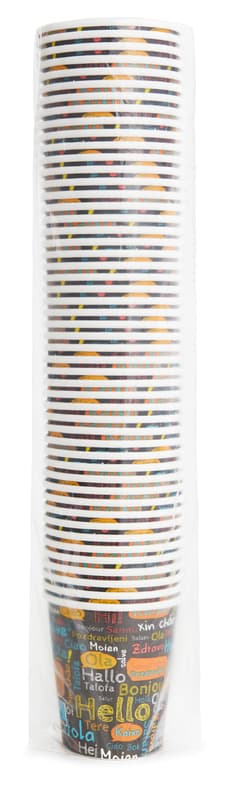 Aspeti Set of 50 cardboard cups, 200 ml, color