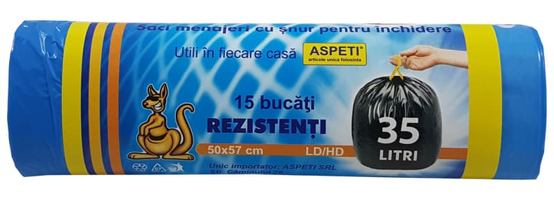 Aspeti Saci menajeri cu snur, 35 l, color