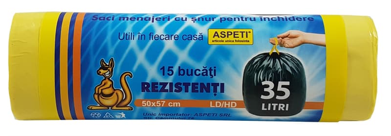 Aspeti Saci menajeri cu snur, 35 l, color