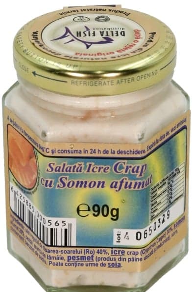 Delta Fish Salata de icre de crap cu somon afumat (40% icre)