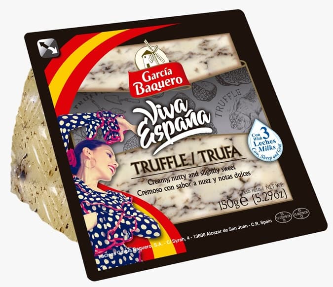Semi-matured cheese with truffle