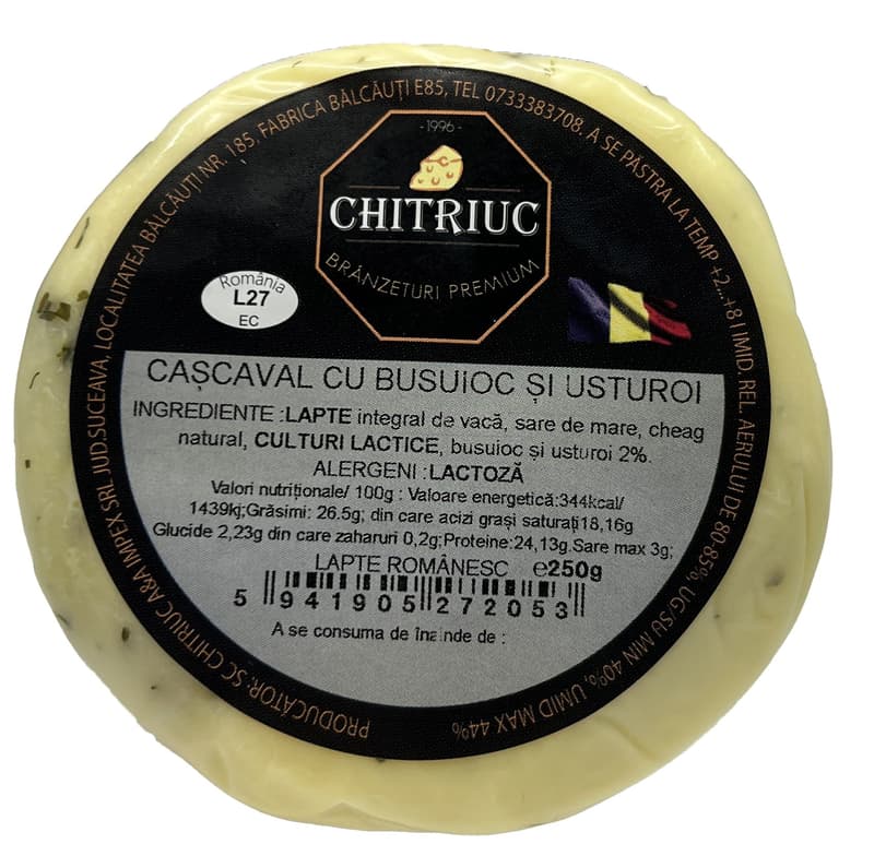 CHITRIUC Cascaval cu busuioc si usturoi