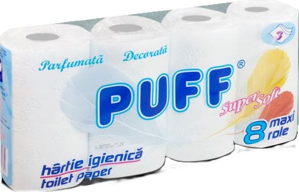 Puff Super Soft Toilet paper, 8 rolls, white