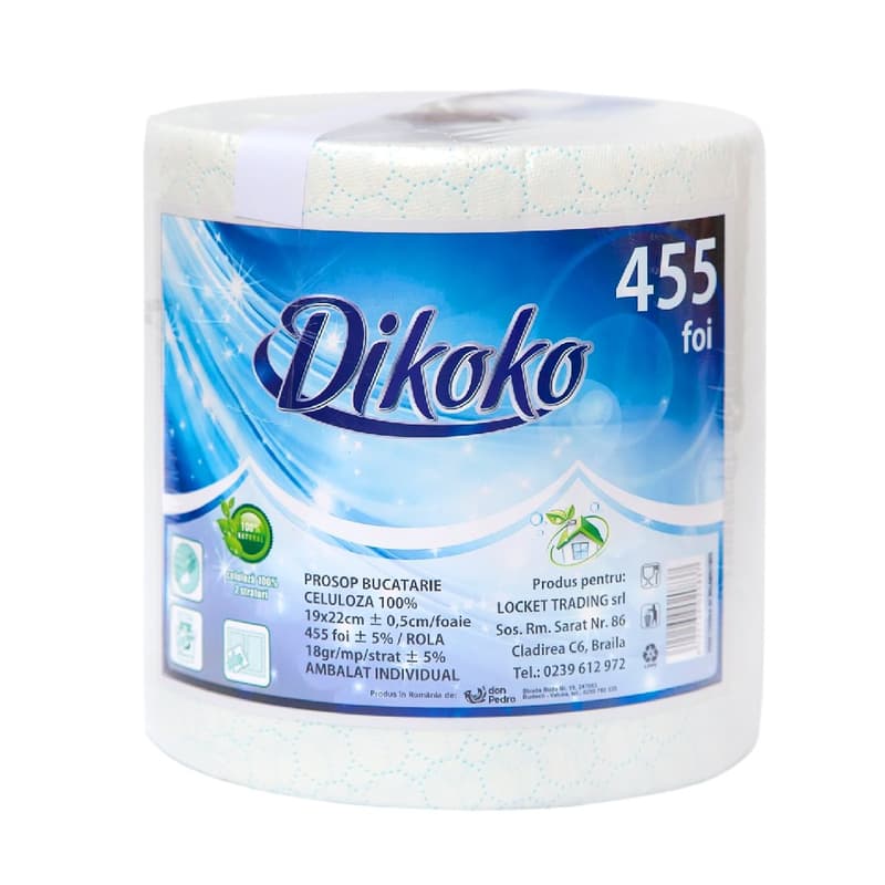 Dikoko Kitchen monoroll towel, 2 layers, 19x22 cm