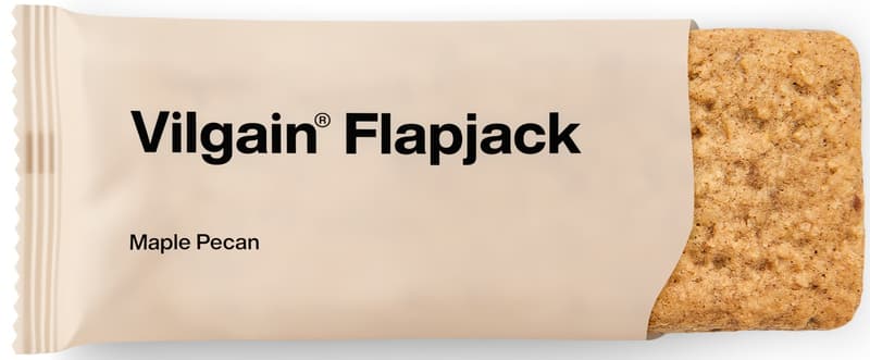 Vilgain Flapjack Oat bar with maple syrup and pecans