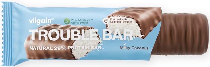Vilgain Trouble Protein bar with coconut and milk chocolate