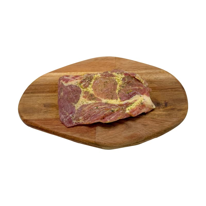 MEAT AND SALT Pork neck marinated with butter and garlic