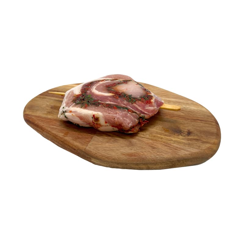 CARNE SI SARE Lolipop de porc cu fulgi de ardei dulce