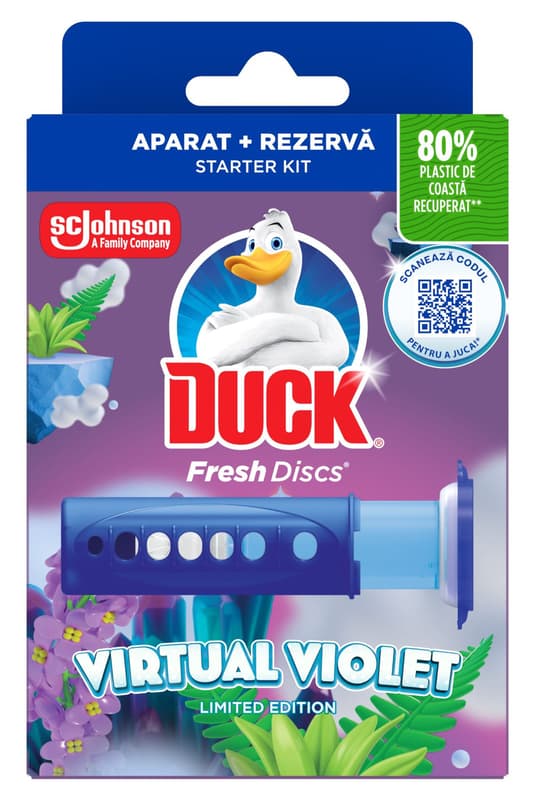 Duck Fresh Discs Aparat odorizant toaleta, virtual violet