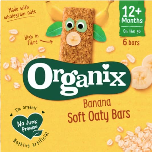 Organix ECO Batoane din ovaz integral cu banane, 6x23g, 12+