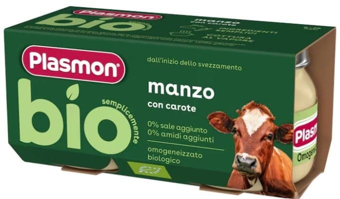 Plasmon ECO Piure de vita si morcovi, +6 luni, 2x80g