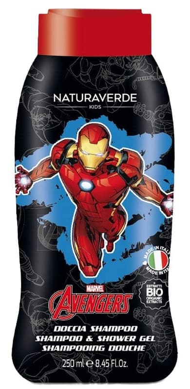 NATURAVERDE Avengers Iron Man Shampoo & Shower Gel, Oats