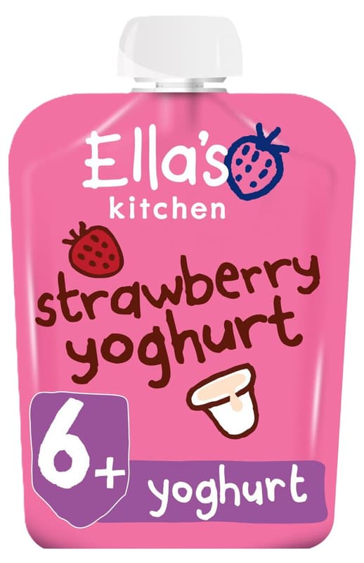 Ella's Kitchen ECO Iaurt grecesc natural cu capsuni