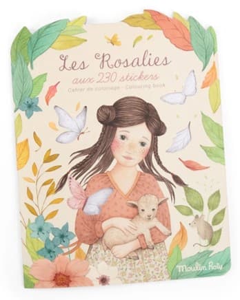Moulin Roty Carte de colorat cu abtibilduri Les Rosalies
