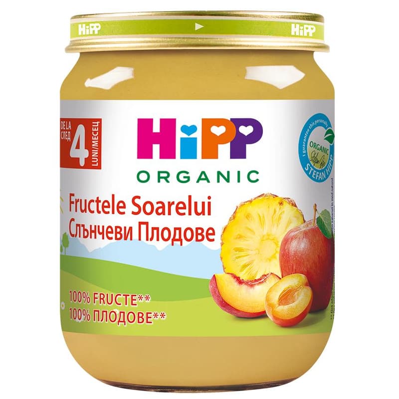 Hipp ECO Piure Fructele Soarelui, de la 4 luni