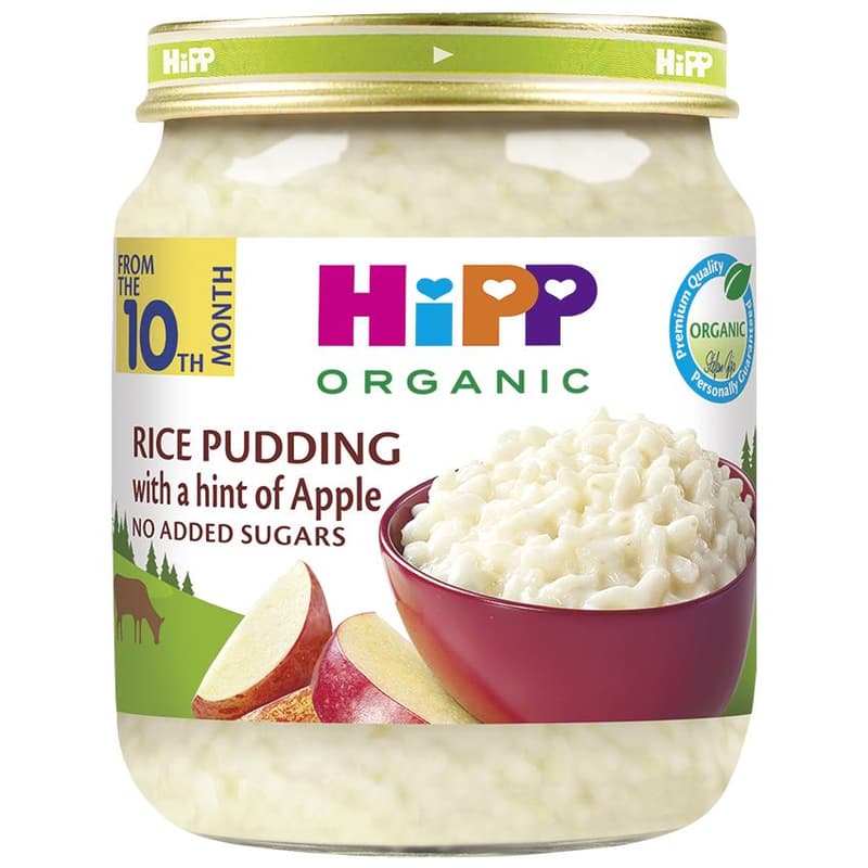 Hipp ECO Budinca de orez cu mar, de la 10 luni