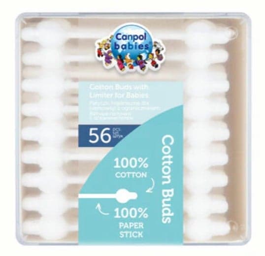 Canpol Babies Betisoare urechi din bumbac cu limitator pentru bebelusi