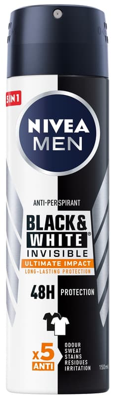 Nivea Deodorant spray masculin black&white ultimate impact 5in1