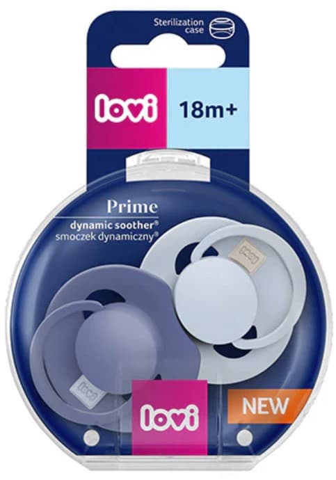 Lovi Dynamic Prime Set 2 suzete silicon 18+ luni, baby blue