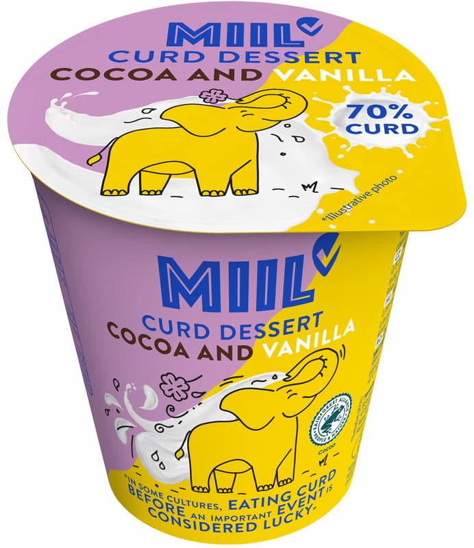 MIIL curd dessert DUO vanilla and cocoa 130g