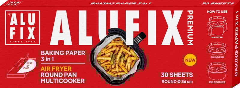ALUFIX Baking paper for air fryer, multicooker, round pan