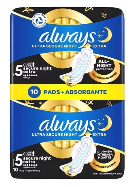 Always Ultra Secure Night Extra Absorbante periodice, nr. 5